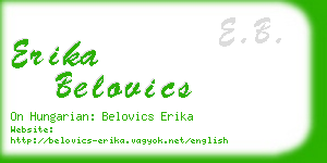 erika belovics business card